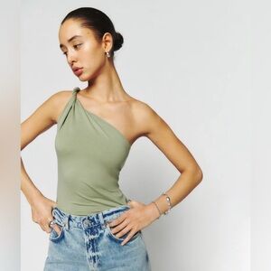 Reformation Sianna Knit Top - XS Artichoke